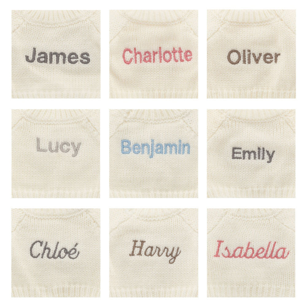 Bashful Rufferty Black & Cream Puppy with Personalised Cream Jumper