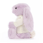 Bashful Lilac Bunny with Personalized Cream Jumper