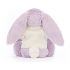 Bashful Lilac Bunny with Personalized Cream Jumper