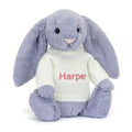 Bashful Viola Bunny with Personalized Cream Jumper