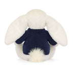 Bashful Luxe Bunny Luna with Personalized Navy Jumper
