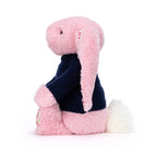Blushkin Blossom Luxe Bunny with Personalized Navy Jumper