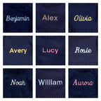 Bashful Luxe Bunny Rosa with Personalized Navy Jumper