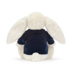 Blossom Cream Bunny 'Berry' with Personalized Navy Jumper