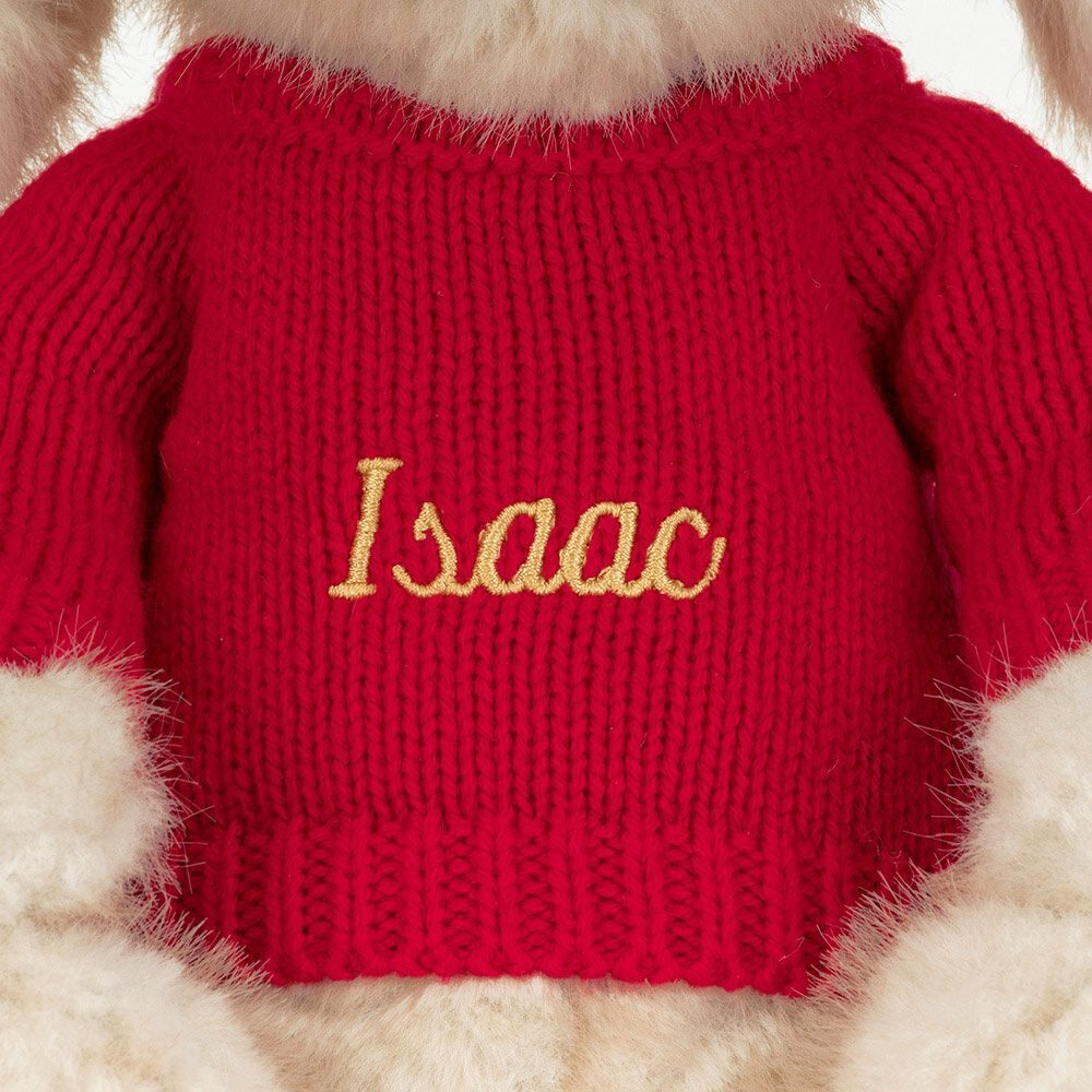 Franilla Luxe Bunny with Personalized Red Jumper