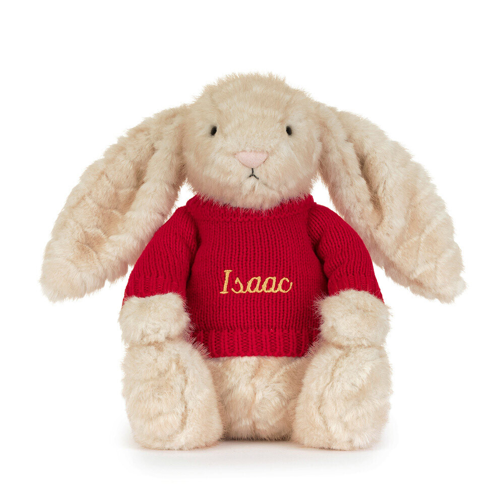 Franilla Luxe Bunny with Personalized Red Jumper
