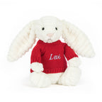 Bashful Luxe Bunny Nimbus with Personalized Red Jumper