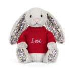 Blossom Silver Bunny 'Bloom' with Personalized Red Jumper