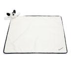 Personalized Bashful Black & Cream Puppy Blankie