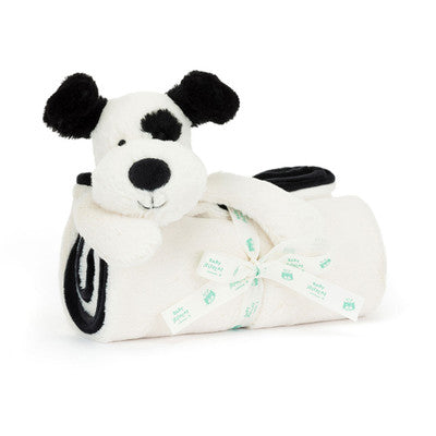 Bashful Rufferty Black & Cream Puppy Blankie