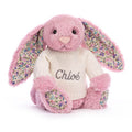 Blossom Tulip Bunny with Personalised Cream Jumper