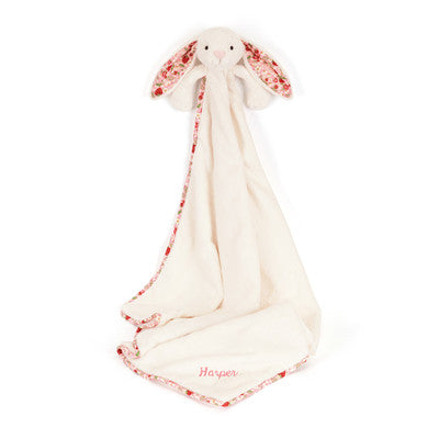 Personalised Blossom Cream Bunny ‘Berry’ Blankie